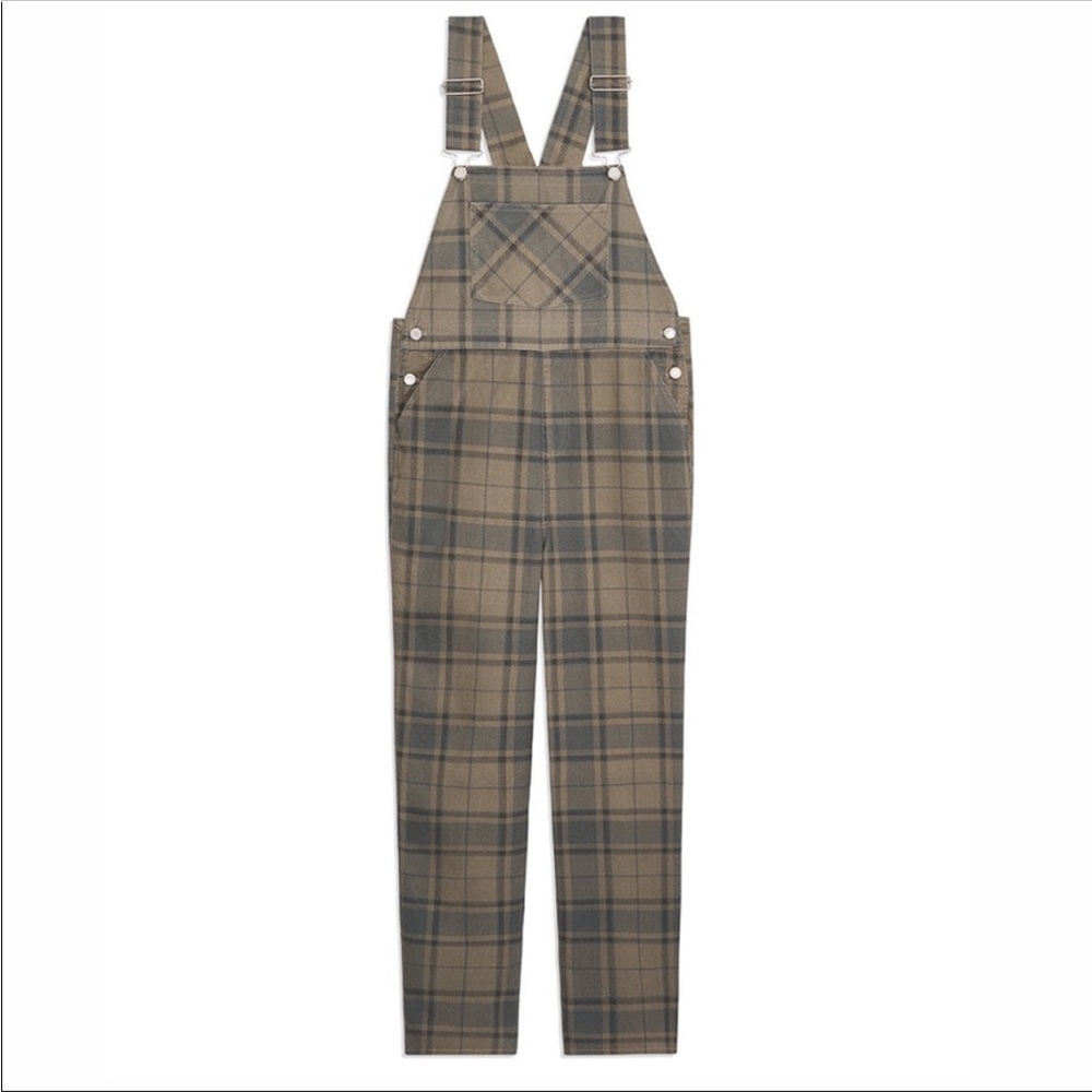 Weworewhat Basic Plaid Overalls - Only Worn Once!… - image 1